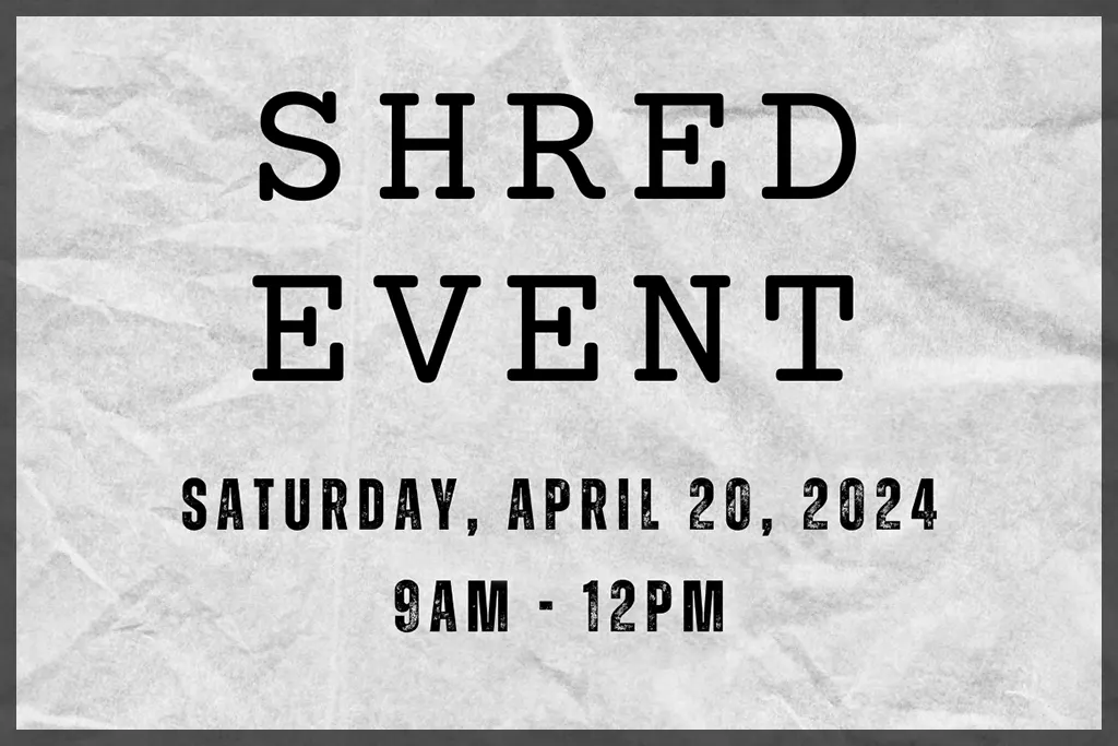 Shred Event - Saturday April 20th 2024