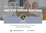 Are you paying too much in property taxes? ABC's of Senior Housing free webinar.